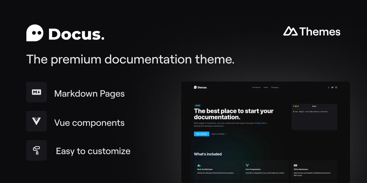 Docus, the documentation generator with Nuxt.