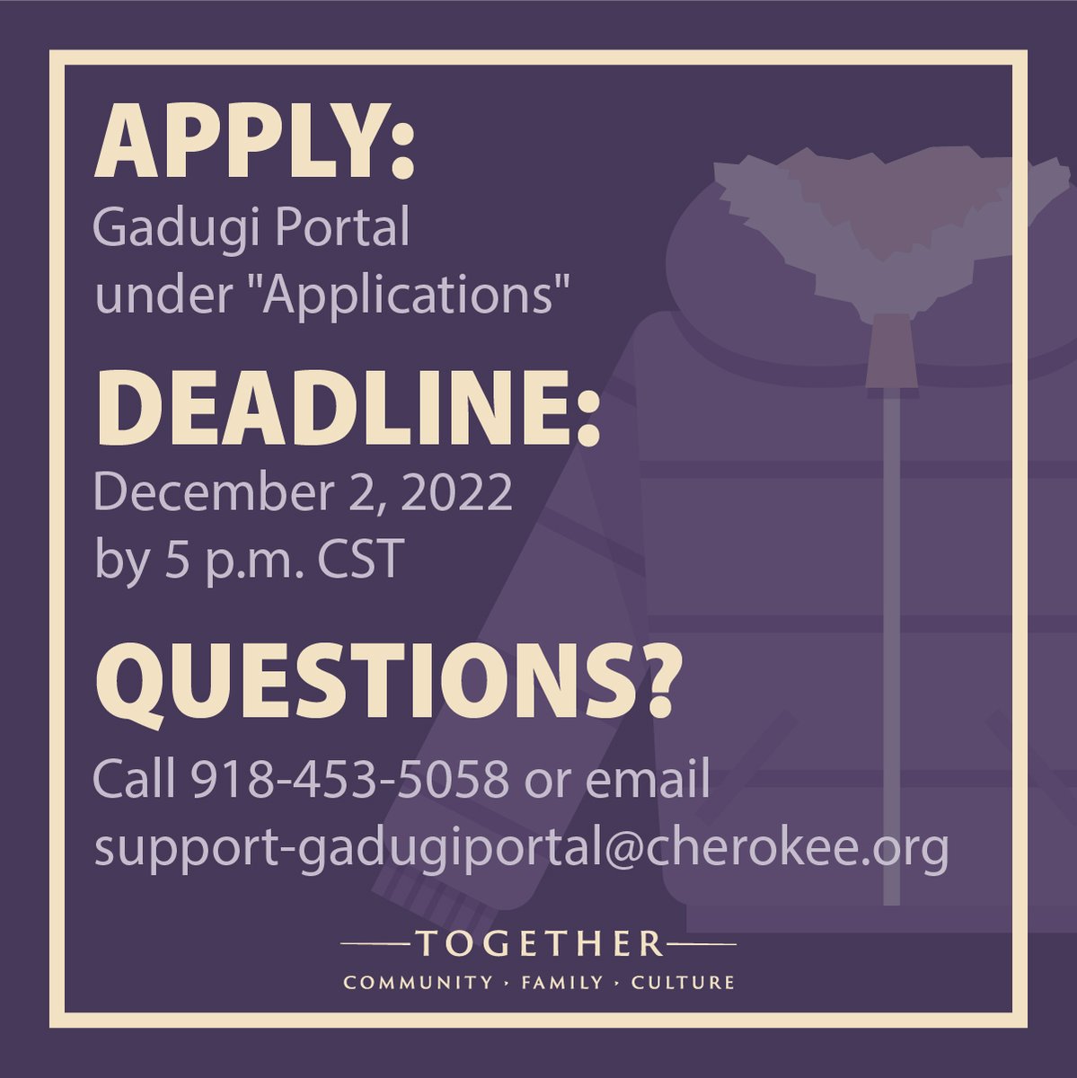 Cherokee Nation on Twitter "📌 Applications are now open for the