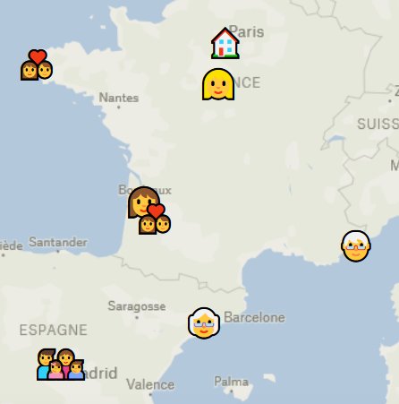magmap_'s tweet photo. For my #minimal map I decided to try @felt ! 🗺️

It was so easy, literally #minimal effort to do this one, representing my #family around France &amp; Spain ❤️

I'll definitely check more advanced mapping tools on @felt in the near future 👀

#30DayMapChallenge https://t.co/J2it6UP72i