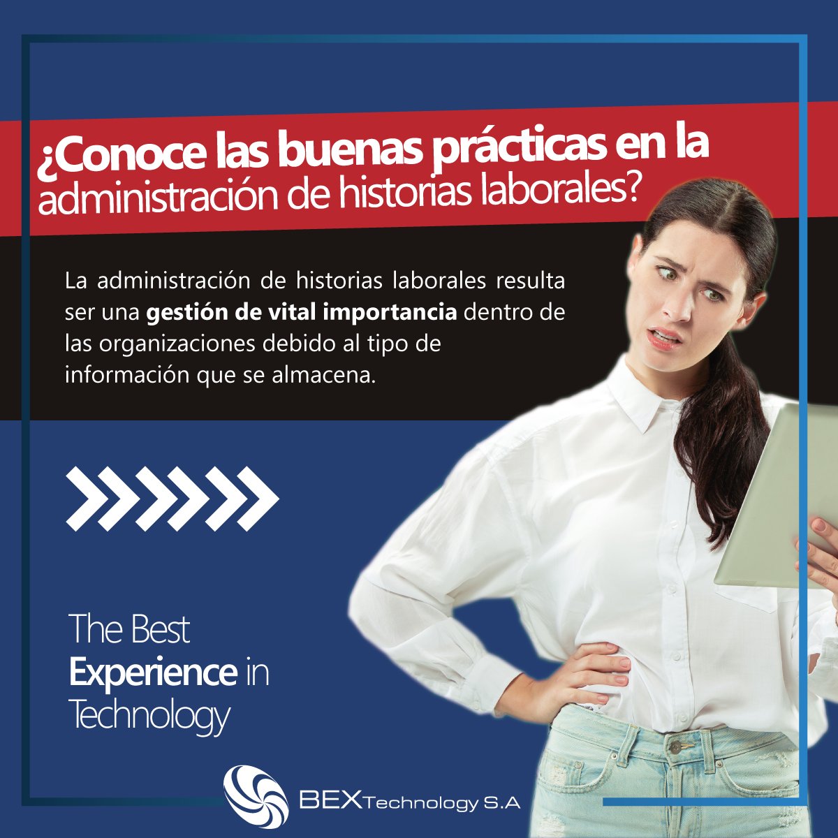 Bextechnology's tweet photo. ¿Conoce las buenas prácticas en la administración de historias laborales?

https://t.co/koFi7ZdJVX

#TrabajoRemoto #TrabajoHíbrido #Digitalización #BexTechnology  #Tecnología #Tech #TI https://t.co/XIPlWyk0UH