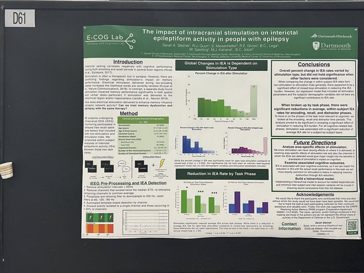 SarahASteimel's tweet photo. We zapped brains!! Let’s talk about it!! #SfN2022 #D61 #ECoG #DartNeuro https://t.co/pKgNO9dIks