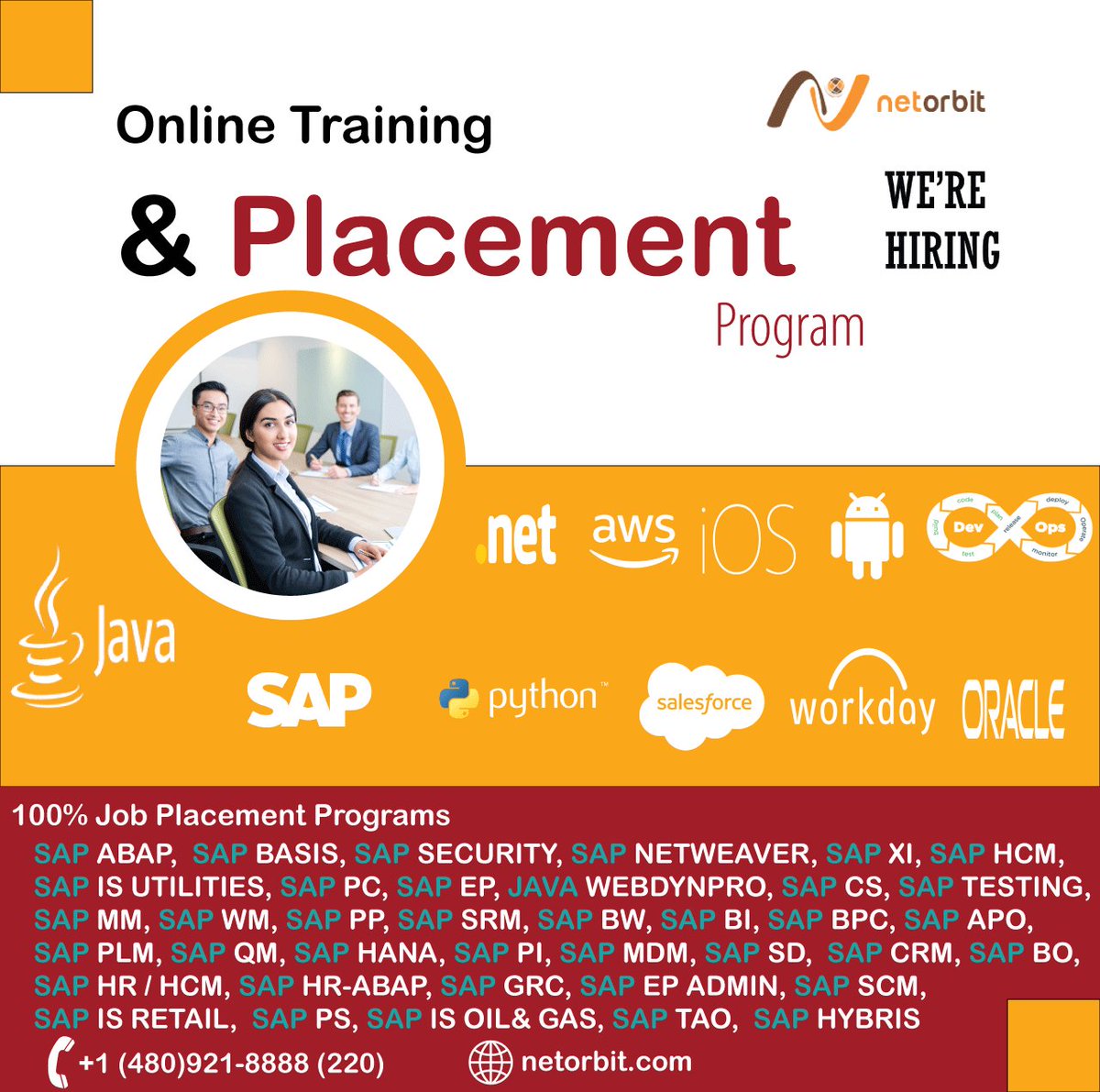NETORBIT_INC's tweet image. Enroll Now: netorbit.com
Attend Free Demo On any Technology by Net Orbit INC.
For More Details:
Call : +1 (480)921-8888 (220)
New Batches in USA - #netorbit
#aws #python #learning #education #career #it #software #sap