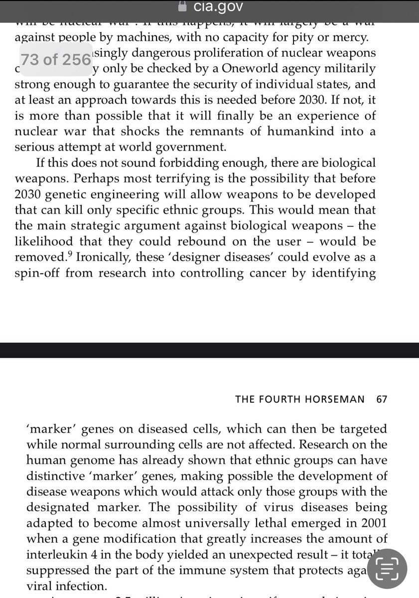 CaliforniaJLS's tweet photo. @AaronSiriSG Whatever they say they want to do for the greater good, flip it. 
It’s what they’re going to unleash on us.

Example: gain of function. It was sold as getting ahead of a virus to create a vaccine. 
A virus that would most likely not even occur naturally. https://t.co/p4bzVbcqkW