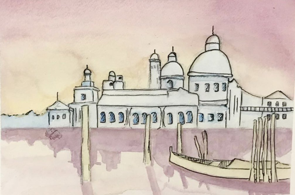 LittleArtSchool's tweet photo. What a gorgeous Venetian scene this is, beautifully done in pen and watercolour wash by 13 year old Olivia Cairnie!
The colours are so delicate and the shadows in the lagoon are just perfect!
Well done Olivia!
π¨πβ¨
#proud #penandwash #venice #artclassesforkids #ayrshire https://t.co/gv1ZxpYIm2