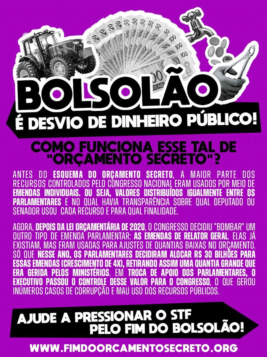 Resumão do Bolsolão
FIM DO ORÇAMENTO SECRETO