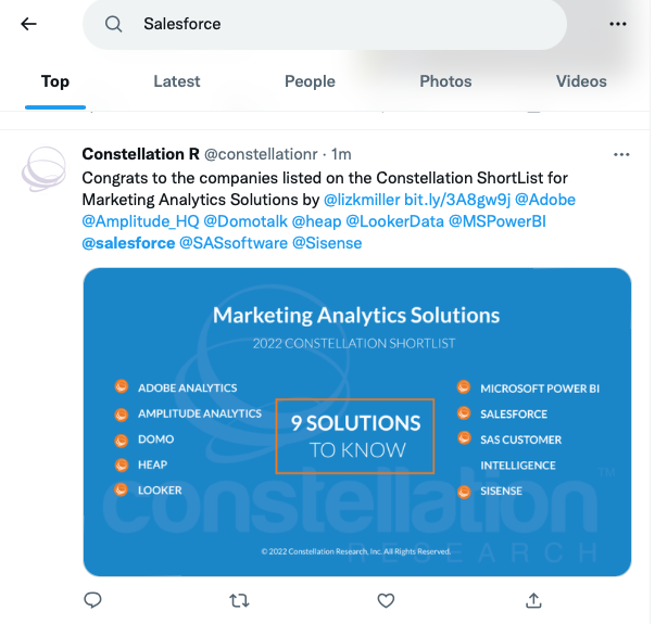 lizkmiller's tweet photo. I see @Salseforce is trending.
I go look to see why.
That's right...I've decided I'm taking ALL THE CREDIT for the trend. Me and my #Marketing #Anlaytics SHORTLIST.
π₯π₯π₯π₯ALL. THE. POWER.π₯π₯π₯π₯ https://t.co/H5nAcp5z1Z