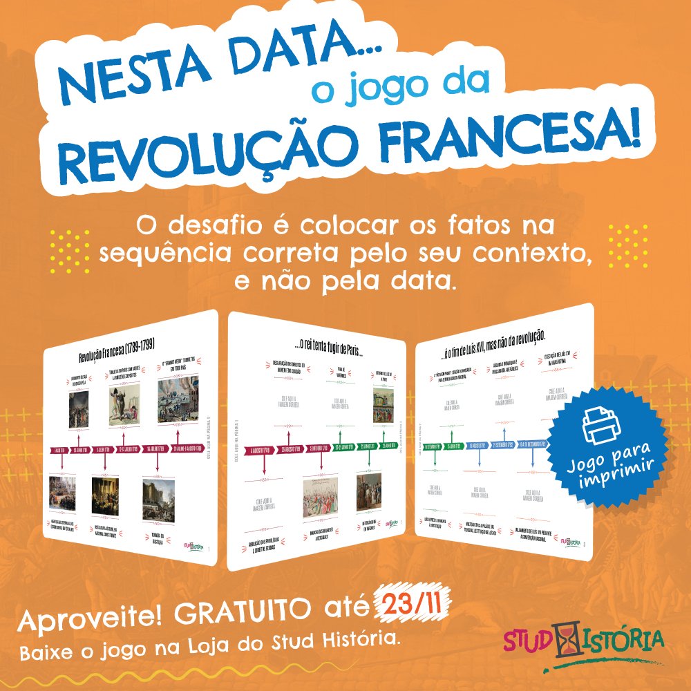 JoelzaHistoria's tweet photo. Jogo com uma linha do tempo para ser preenchida com imagens correspondentes ao fato. 😍 GRATUITO até o dia 23/11. 😍
Disponível em: https://t.co/2LKap9gGLG
#games #revolucaofrancesa #paraimprimir https://t.co/k0gY1ayNMp