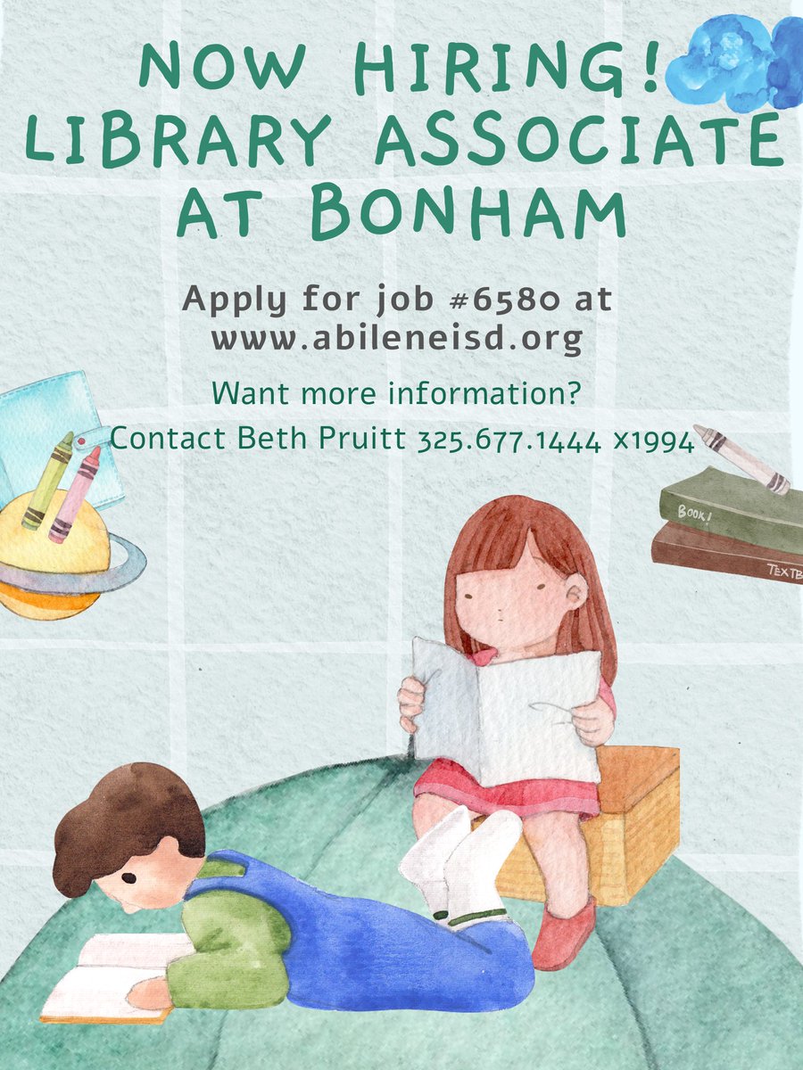 DeniseBrunner1's tweet photo. We are looking for an outstanding candidate to work at Bonham Library.  https://t.co/UAnL4BboJr https://t.co/NZp3gjGBFw