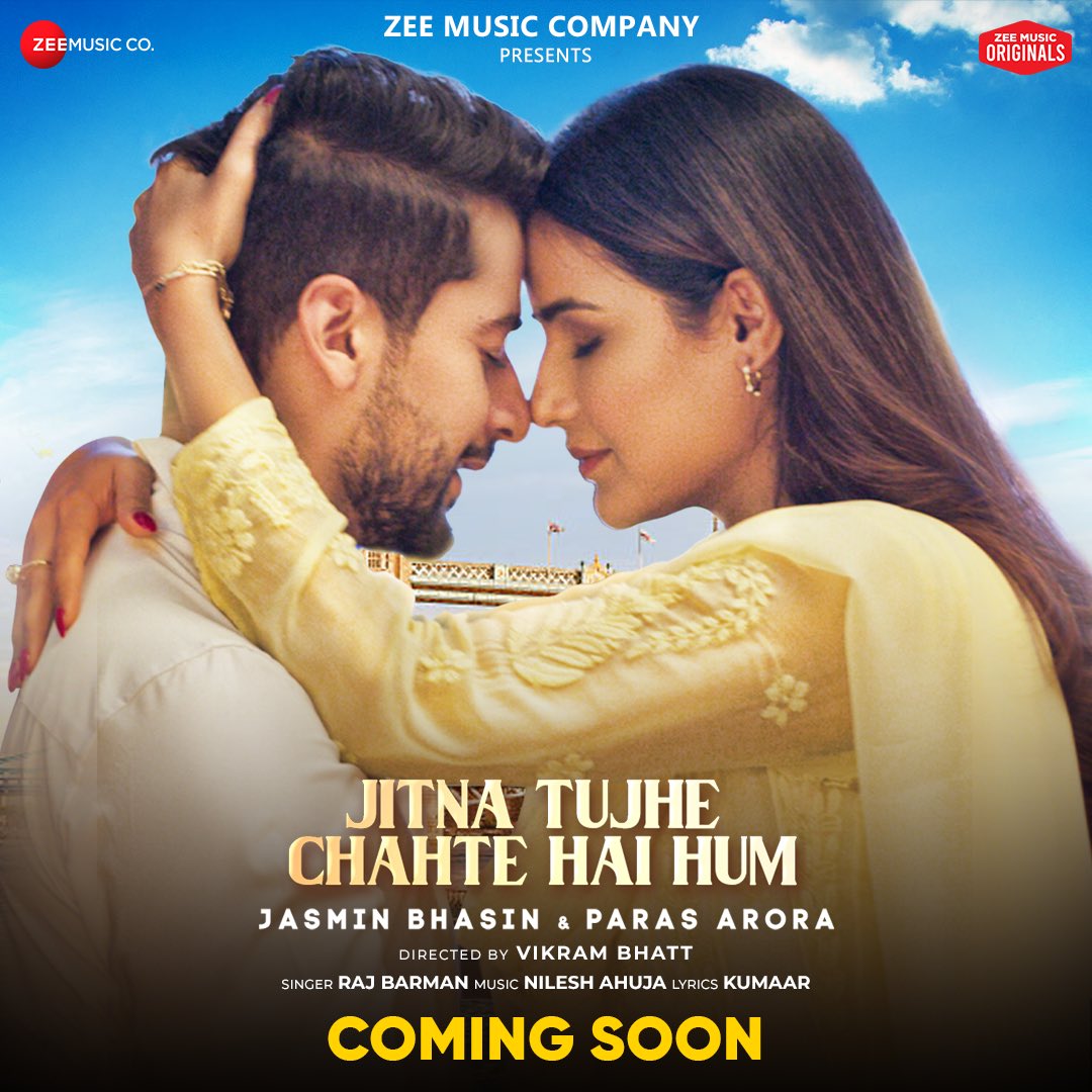 Nilesh (@nileshahuja01) on Twitter photo The magic of love is going to spread all over with #JitnaTujheChahteHaiHum directed by #VikramBhatt ft. #JasminBhasin & #ParasArora ❤️
Song COMING SOON, stay tuned!
<a href="/jasminbhasin/">Jasmine bhasin</a> <a href="/theparasarora/">Paras Arora</a> <a href="/TheVikramBhatt/">Vikram Bhatt</a> <a href="/imrajbarman/">Raj Barman</a> <a href="/Nileshahuja01/">Nilesh</a> <a href="/kumaarofficial/">Kumaar</a> <a href="/anuragbedi/">Anurag Bedi</a> The magic of love is going to spread all over with #JitnaTujheChahteHaiHum directed by #VikramBhatt ft. #JasminBhasin & #ParasArora ❤️
Song COMING SOON, stay tuned!
<a href="/jasminbhasin/">Jasmine bhasin</a> <a href="/theparasarora/">Paras Arora</a> <a href="/TheVikramBhatt/">Vikram Bhatt</a> <a href="/imrajbarman/">Raj Barman</a> <a href="/Nileshahuja01/">Nilesh</a> <a href="/kumaarofficial/">Kumaar</a> <a href="/anuragbedi/">Anurag Bedi</a>