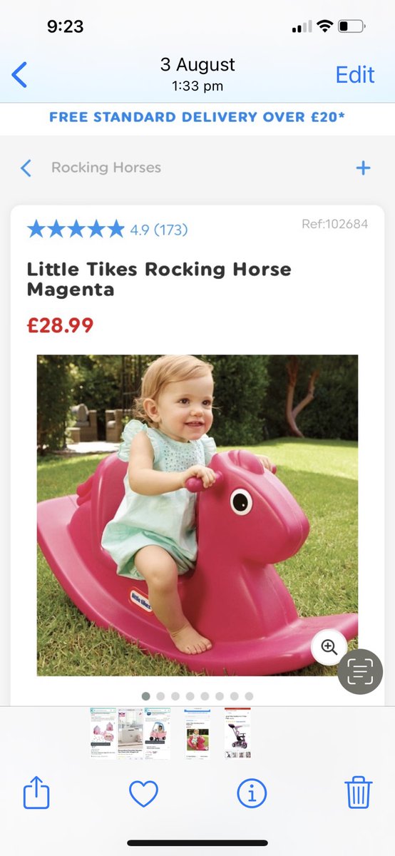 lauxtay's tweet photo. Disgusting price differences within the space of a few months. Screenshotted ideas for my little girl for Christmas and price has gone up in “sale” @SmythsToysUK https://t.co/8HZWz2A7RB