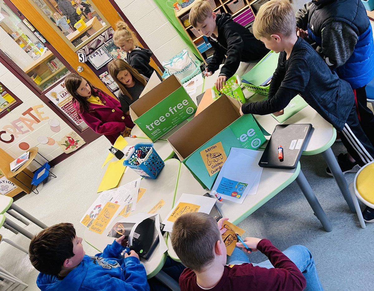 GMgoldenGuards's tweet photo. We've been working hard! Preliminary scripts for sharing our cause on the morning announcements and collection boxes for bottle caps as we recycle and help the #GoldenCoinTurtle in as many ways as we can!! ππ’ #UnlessContest @phillyzoo @GovMifflinSD https://t.co/b7BDQ5lg4f