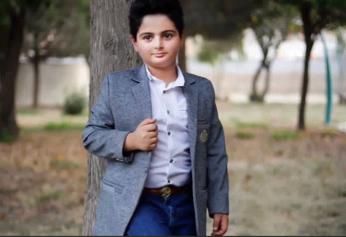 Today, Nov16 the criminal regime of Islamic Republic killed #KianPirflek a 10-year-old child by firing a bullet, in Izeh. #Mahsa_Amini #IranRevolution2022 #IranProtests