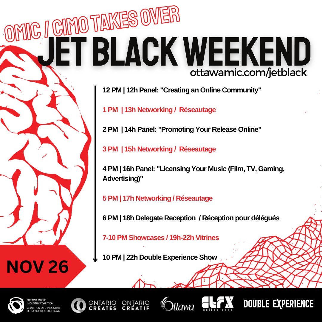 daniellejallard's tweet photo. Honoured to be a panelist at @ottawamic's Jet Black Weekend takeover - Saturday, November 26th. I'll be with friends sharing tips on building an online community as an artist! Check out their bio to register.
#ottmusique #ottmusic #localmusic #showcase #vitrine #jetblackweekend https://t.co/Dv5Vw9i8cF