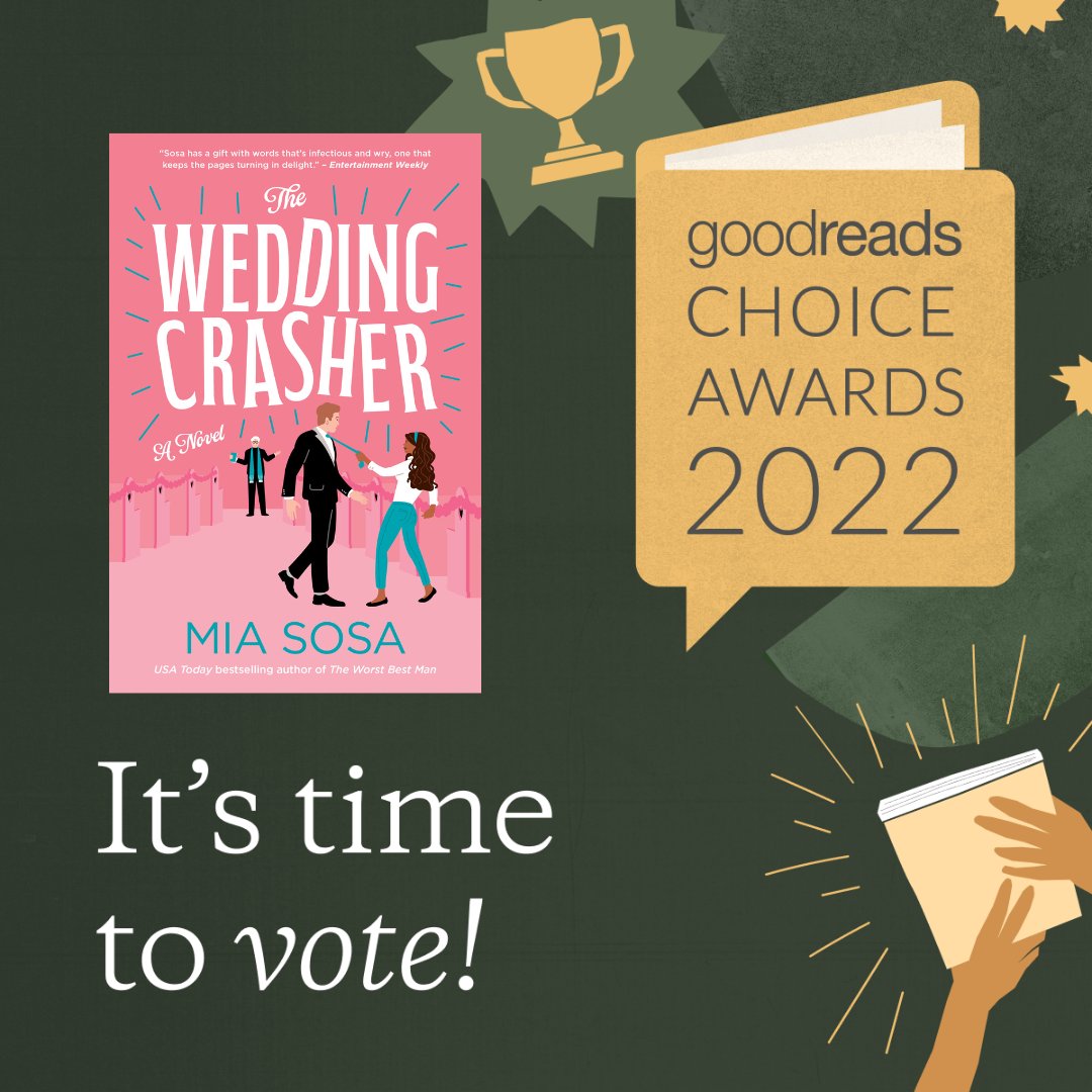 What?!? Really? Oh my. The Wedding Crasher is a 2022 #GoodreadsChoice Award nominee for Best Romance!🤯Many thanks to the people who read, reviewed, or added TWC to their shelves.😭If you loved it, I would be honored to get your vote: goodreads.com/choiceawards/b…