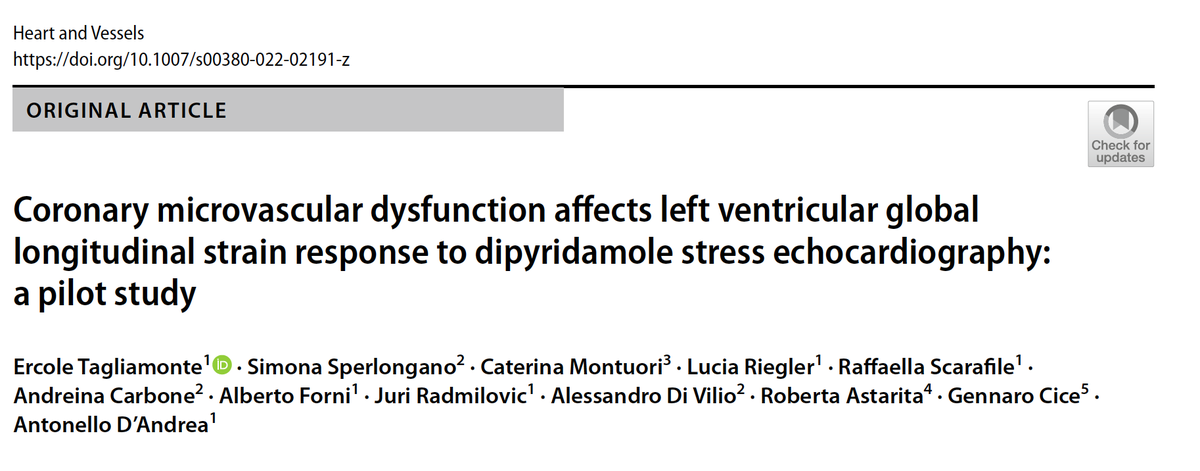 S_Sperlongano's tweet photo. One more confirmation that coronary microvascular dysfunction can't be considered a low-risk condition!
#gls #stressechocardiography #coronarymicrovasculardysfunction https://t.co/BIhQhAsIGh