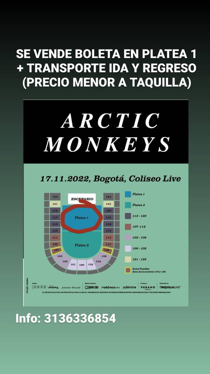 handsonfree's tweet photo. Hola, por motivos de salud no puedo ir al concierto. #ArticMonkeys #Bogota https://t.co/KkC3s5RwyU