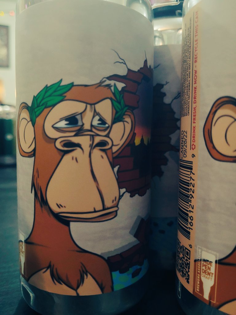Seen at local craft beer shop today 
 IP 💲💰💸

<a href="/BoredApeYC/">Bored Ape Yacht Club 🍌</a> 
NFT web 3