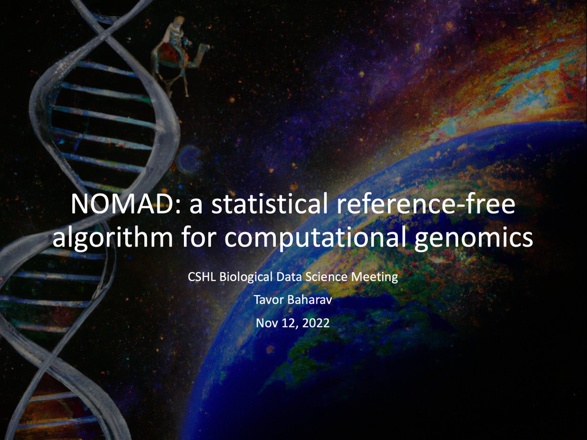 Had a blast at #biodata22! Was great to present and get feedback on NOMAD, our recent work for reference-free inference biorxiv.org/content/10.110….