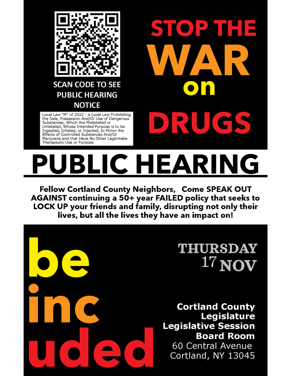 CrownCityDems's tweet photo. There is a public hearing THIS THURSDAY 11/17 at 6pm to allow the public to comment on proposed Local Law M (previously known as the bath salts law). 
For additional Information:
https://t.co/9T99QqV1No https://t.co/nQAC8werqo
