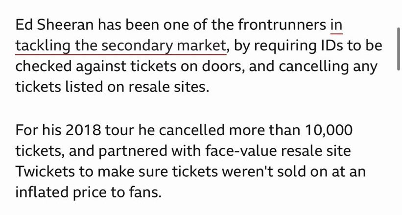 Imagine if Taylor did what Ed Sheeran did and cancelled all resale orders and allowed only face-value resales?? <a href="/taylorswift13/">Taylor Swift</a> please consider, this would help us fans so much - we all just want to see you live 😭❤️