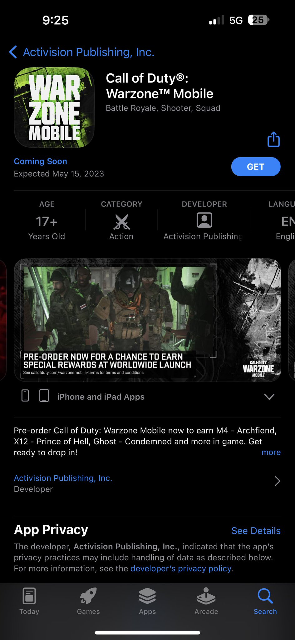 Call of Duty Warzone Mobile pre-registrations live on Google Play