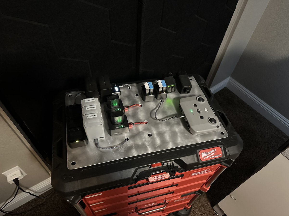 gears_gadgets's tweet photo. Always been inspired by @Casey Neistat’s NYC studio organization (also so happy to see him creating in that space again). ANYWAY.. now introducing my new CREATOR CART!!! I made an aluminum top to dissipate any heat that may build from the usb hub beneath. https://t.co/DqeKpE4SsI