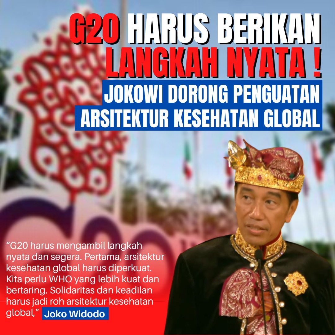 Jokowi mendorong G20 untuk mengambil langkah nyata dan segera agar dunia lebih siap sehingga bisa menyelamatkan nyawa dan ekonomi dunia.

#SriAsih | #KeretaCepatPunyaIndonesia | Hoax | Mama Suh | Paha | Gibran | Rusia | Indonesia Sukses G20 | Hujan | Pagii | CSAT | Indonesians