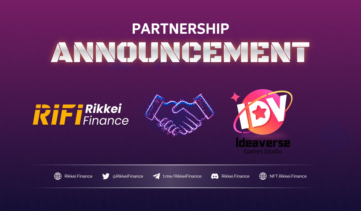 We are delighted to announce our new partnership with <a href="/IdeaverseIDV/">Ideaverse Games Studio</a> - the top-notch DAO-embraced blockchain game developer. This huge step will pave the way for Rikkei Finance to provide Ideaverse users with an outstanding solution to leverage assets and gain more profit.