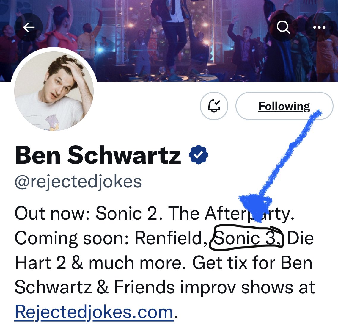 HE UPDATED HIS BIO!!!!!!#SonicMovie3