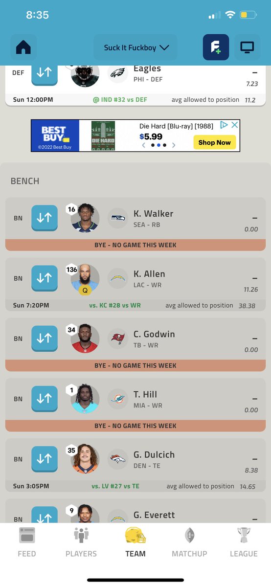 DillonArie's tweet photo. @NFLFantasy https://t.co/zCcSsSbgE2