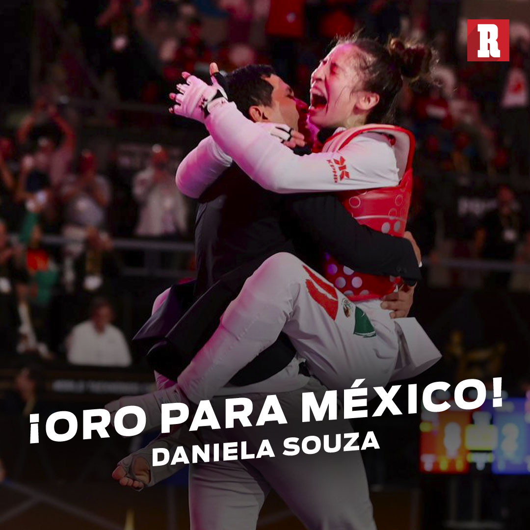 record_mexico's tweet photo. ¡ORGULLO MEXICANO! 

Daniela Souza gana medalla de oro en el Campeonato Mundial de Taekwondo en la categoría de -49 kilogramos.

Por primera vez en la historia, México gana dos preseas doradas en un Campeonato Mundial. 🇲🇽🇲🇽

https://t.co/pfff5T0NFh https://t.co/3yCmS1Cv3F