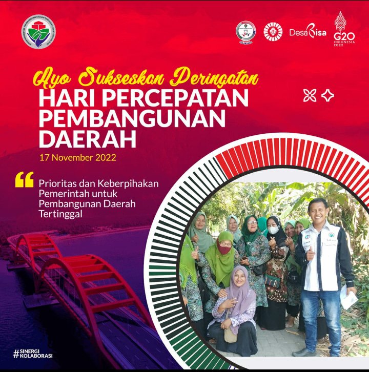 cakmujibaura's tweet photo. #HariPercepatanPembangunanDaerah
#TPP3515idoarjo

@jokowi 
@halimiskandarnu
@Kemendespdtt
@malik_haramain
@imansyukri
@taufikmadjid71
@yusradaridesa 
@azzameldzikrie 
@tppkemendes
@ditjen_ppdt 
@Ari_Asharie
@Mift4hulMunir
@LekBrohim https://t.co/1mPfPbTIQE