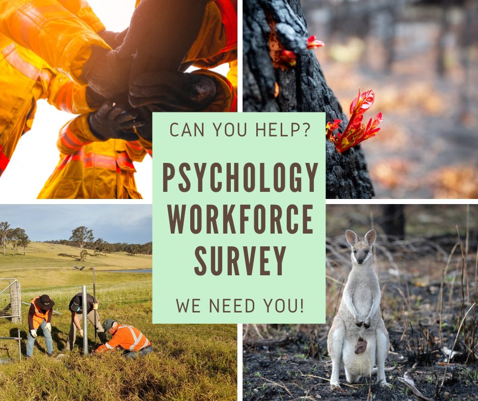 Calling all psychologists. 
Researchers at the ANU are investigating the impacts of #bushfire, #floods and #COVID19  on the national psychology workforce. Take our 15-30 minute survey to have your say. #PsychWorkforceStudy <a href="/PsycANU/">ANU Psychology</a> 
anu.au1.qualtrics.com/jfe/form/SV_cN…