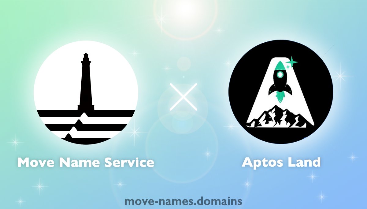 We've established partnership with Aptos Land for their discord tools!

To celebrate it, Whitelist Giveaway🎉

We're giving away 5 WLs for their Aptos Land's upcoming mint. 

1⃣ Follow <a href="/AptoslandNFT/">Aptos Land</a>, <a href="/MoveNameService/">mns.move | names on Aptos & Sui</a> 
2⃣ Like &amp; RT.
3⃣ Tag 3 friends below.