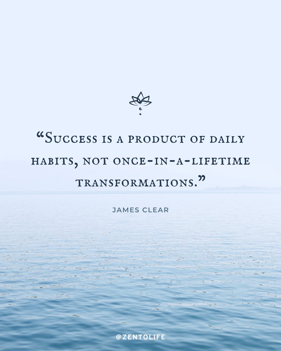 “Success is a product of daily habits, not once-in-a-lifetime transformations.” <a href="/JamesClear/">James Clear</a>