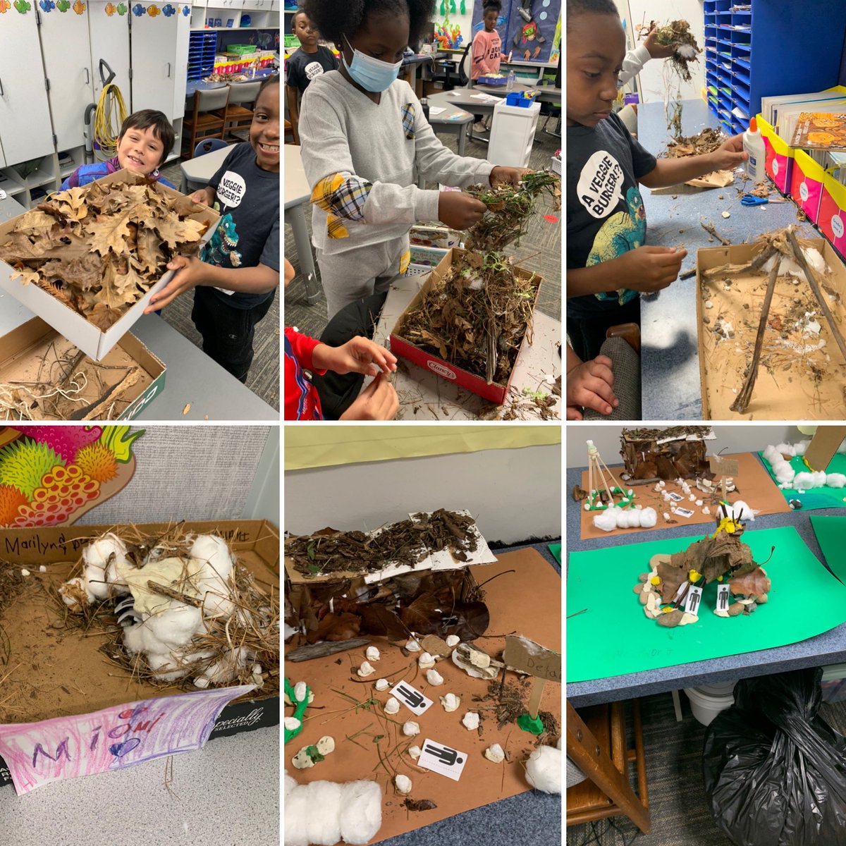 hensongrade3's tweet image. Standard: Describe how Native Americans…adapted to and modified their environment to survive. Assignment: use nature to design and build a Native American Home #readwritelistenspeakandMAKEeveryday #thisishowweSTEM #IC2223