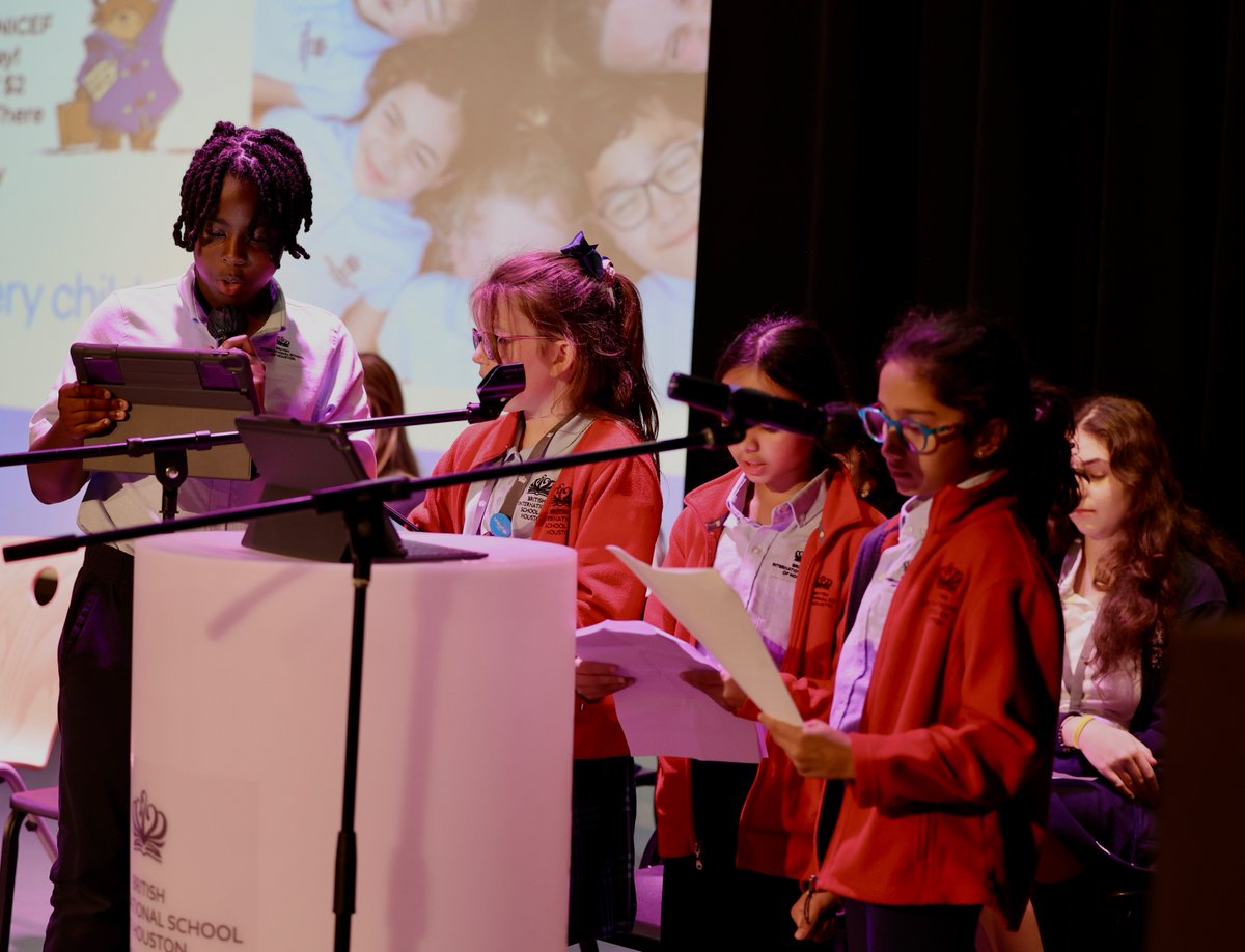 BISHouston's tweet photo. #BISHouston is ready to ensure our students will stand up for a more equal, inclusive world!
Today we welcomed @MaryannWanjau from @UNICEFUSA inspiring and supporting us to take action in support of children’s rights #primaryassembly
#worldchildrensday #ForEveryChild #UNICEFUSA https://t.co/fLCnR7rJWK