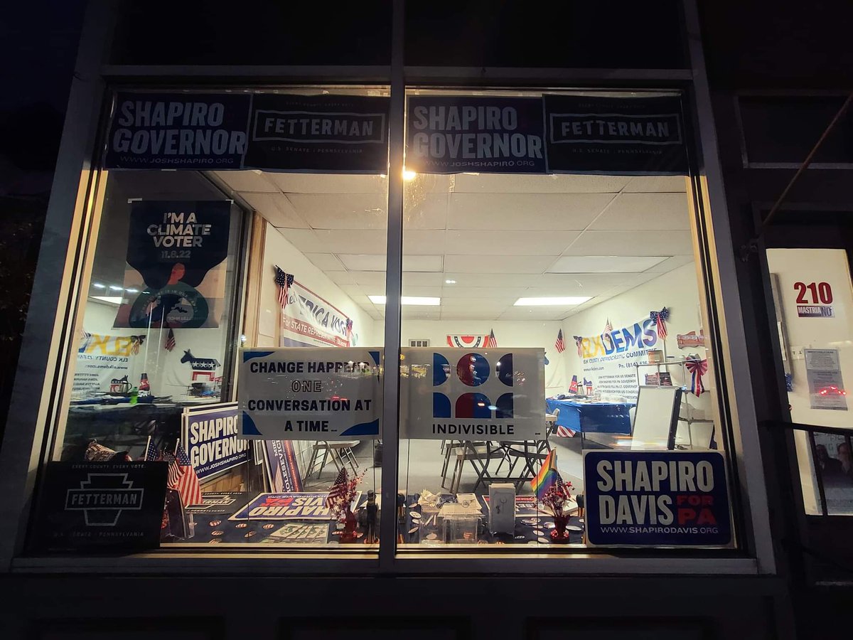 IndivisibleMayD's tweet photo. @ElkDemocrats What's this we spy in your window?! 😍 Trying to butter us up? 
@pa_indivisible @werise_wcpa https://t.co/YzRDLPETpD