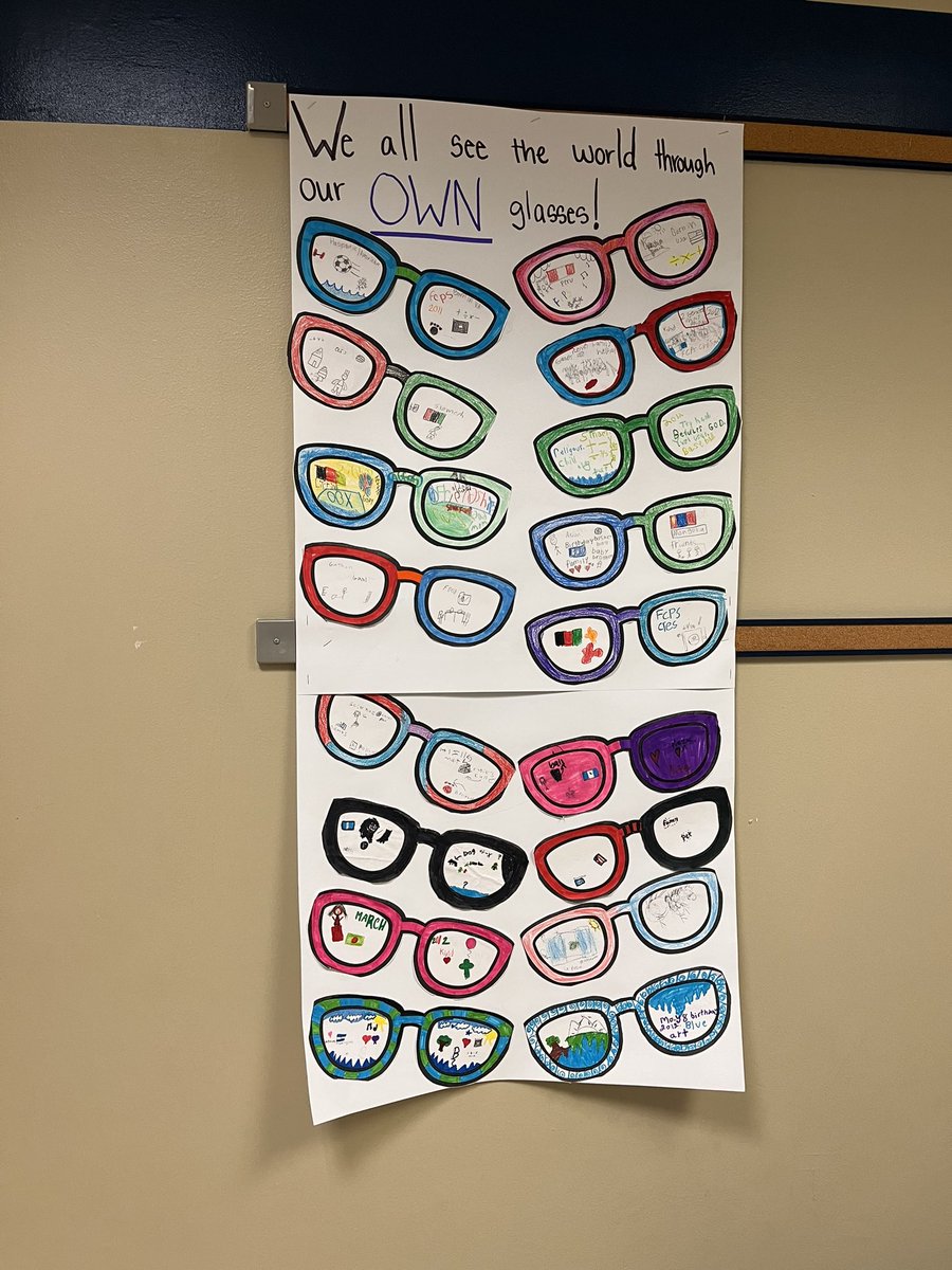 “We all see the world through our own glasses” - in order to understand biases, students learned that we all carry biases because of the identities we hold! So what does that mean? Making our own glasses to show all of our identities that contribute to our biases😎