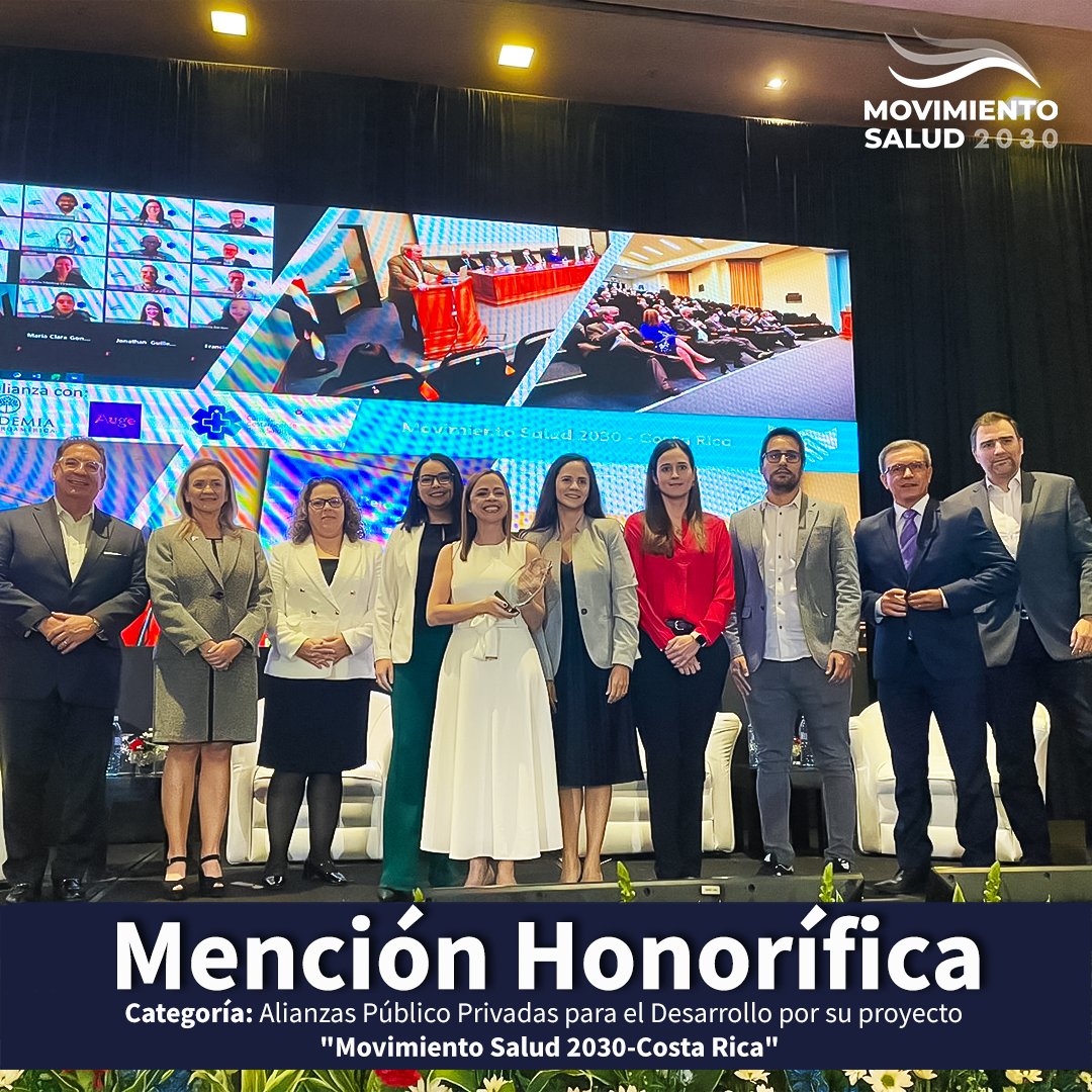 Fund_MovSalud's tweet photo. En Costa Rica, #MovimientoSalud2030 se hizo acreedor de la mención honorífica en la categoría Alianzas Público Privadas para el Desarrollo. Felicitamos al equipo que hizo esto posible @academiaca_cr, @AUGEUCR , Cámara Costarricense de la salud y Cámara Costarricense de la salud. https://t.co/YrPZHUl5ot