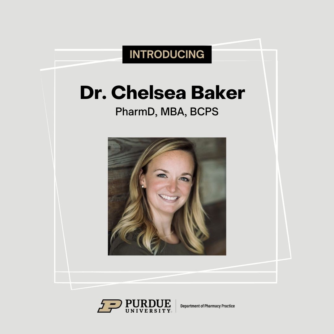PurduePHPR's tweet photo. Meet Dr. Chelsea Baker, Clinical Assistant Professor of Pharmacy Practice, Associate Director of Professional Skills Laboratories, and pharmacist at the Center for Healthy Living. Please read to learn all about Dr. Baker, her research, and her pharmacy career!
#PHPR https://t.co/7TSHWbVXFe