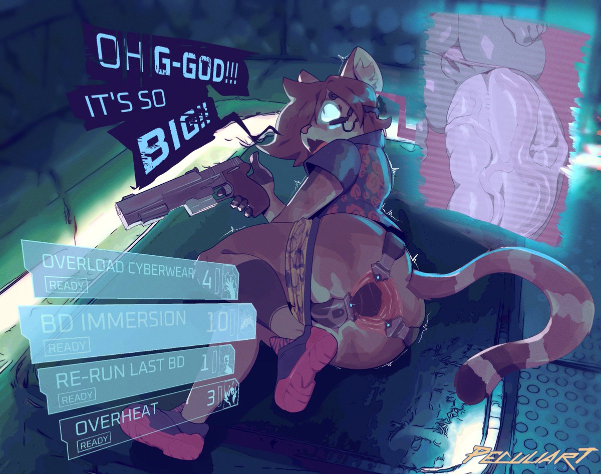 HeliaPeppercats's tweet photo. You always run some risks when taking a job with a new crew. Remember to update your cyberware!

An amazing Cyberpunk commission from @mrpeculiart , Helia's "Braindance immersion" mods weren't quite as secure as she thought. https://t.co/3gPkSfRIYv