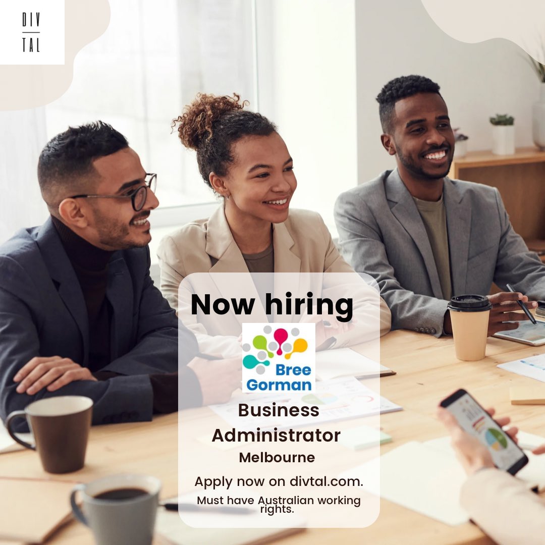 We’re pleased to share a new opportunity with Bree Gorman Consulting ✨

An organisation that believes in equal opportunity for all.

Have a keen eye for detail &amp; a love for systems &amp; processes? Head to DivTal.com &amp; apply today!

#nowhiring #adminjobs #remotework