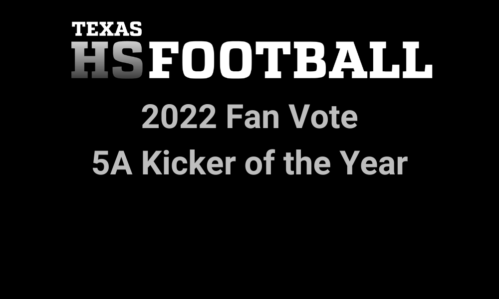 texashsfootball's tweet photo. Vote for the 5A Kicker of the year

Vote here: https://t.co/v81oaswFNT #TXHSFB 

If you see a kicker you know in the poll, tag them to let them know! https://t.co/O1UFulhB9I