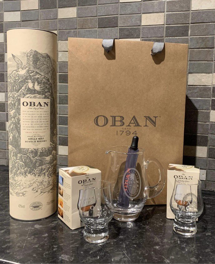 A small selection of our bingo prizes we have on offer this Saturday. Raffle prizes include this lovely Oban whisky set, a Bosch drill, a spa package for 2 at the Isle of Mull, plenty of vouchers for other local businesses &amp; lots more. All proceeds going to <a href="/PancreaticCanUK/">Pancreatic Cancer UK</a> 💜