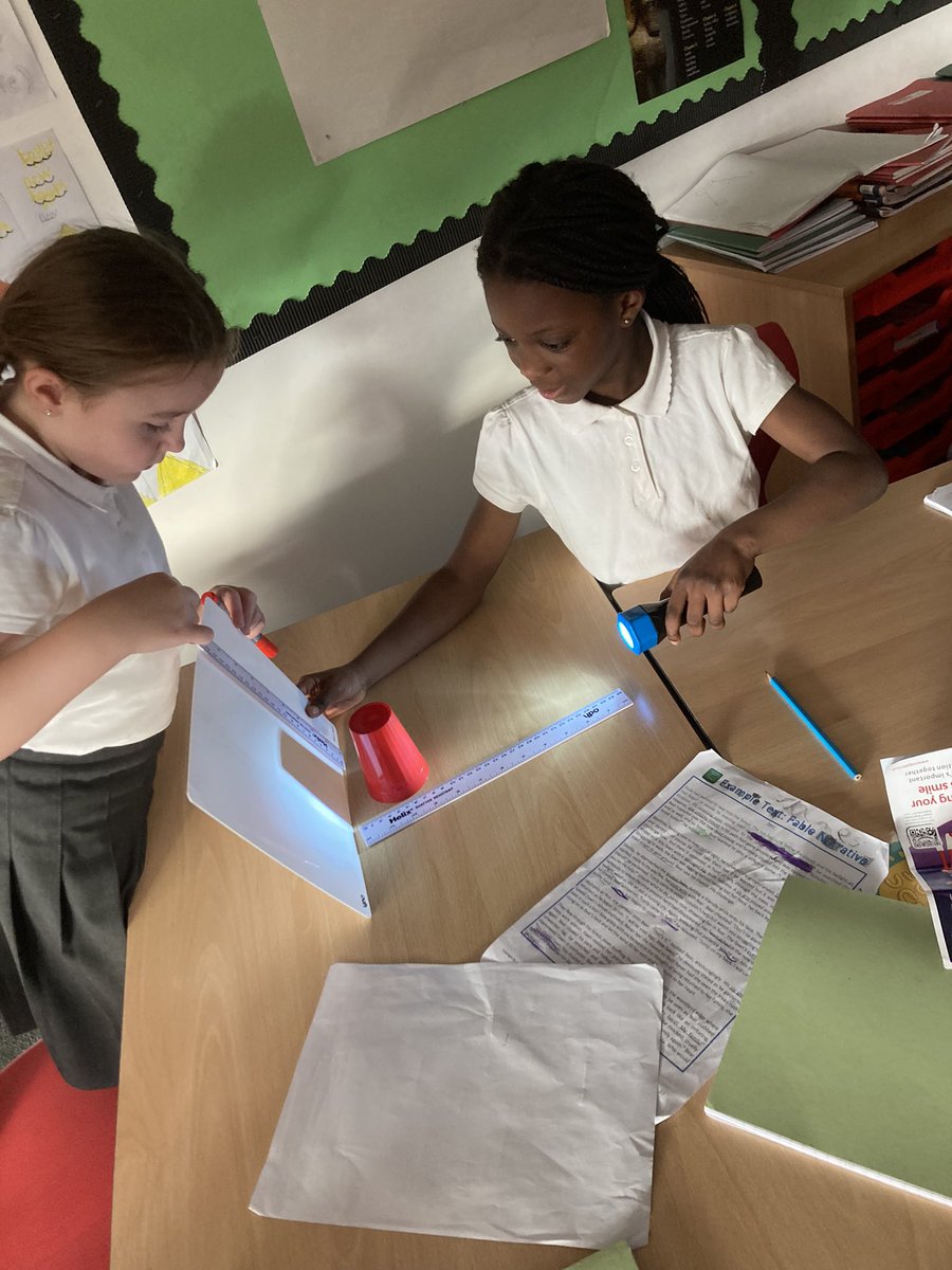 Super hands on science work today creating shadows using a whiteboard, torch, cup and a ruler 📏 🔦 <a href="/MissGillespie11/">Miss Gillespie🪴🌸🌞3G🌟</a>