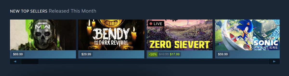 themeatly's tweet photo. WHOOOOOAAAA... O.O
That moment when your own game is along side such big titles as COD and Sonic in the 'Top Sellers' list! O.O 
THANK YOU THANK YOU THANK YOU!! ^_^ 
#BENDY  #BATDR https://t.co/AKjakPXspm