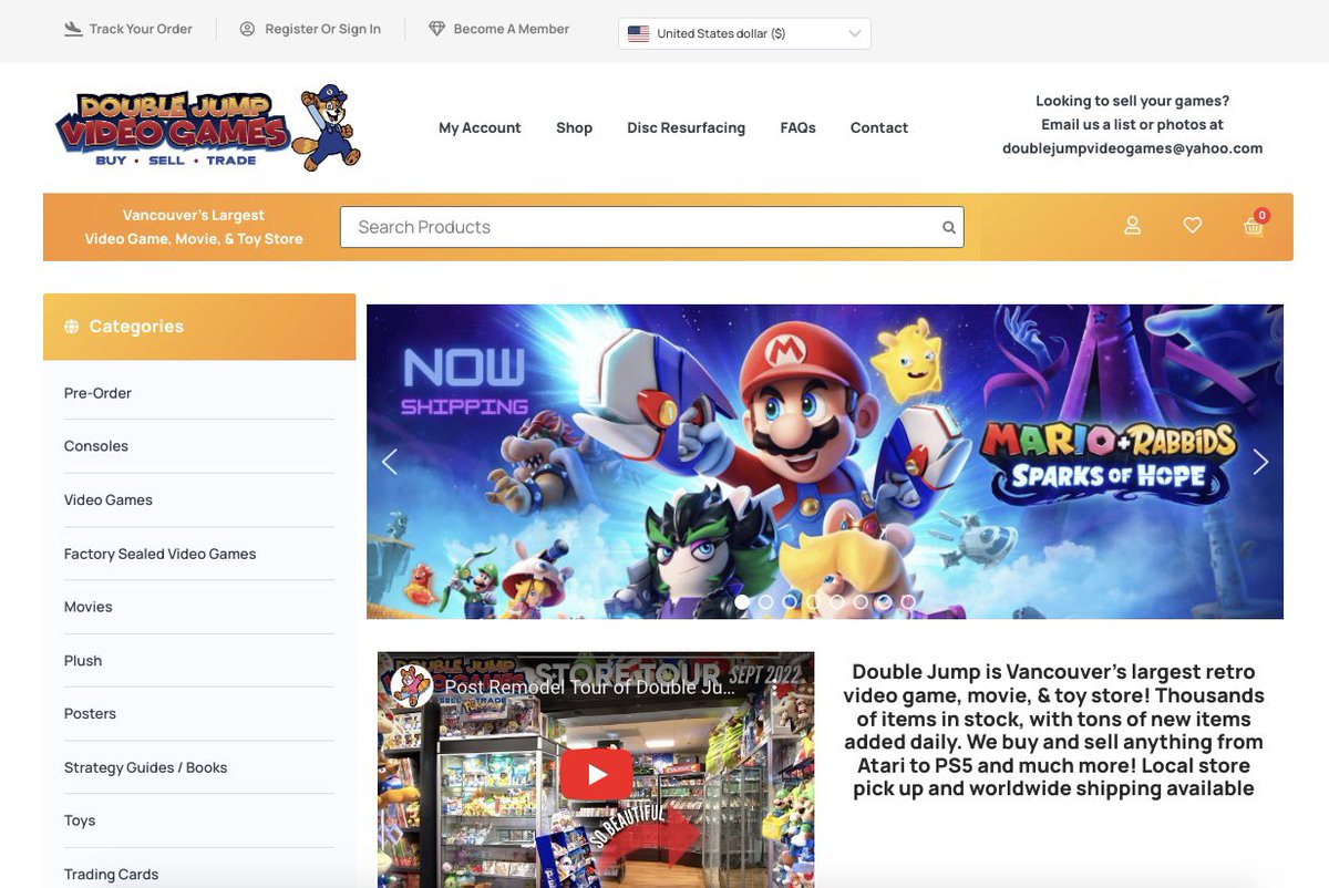 ogdoublejumpvg's tweet photo. Our Brand Website filled with THOUSANDS of retro and current gen Video Games is LIVE!
https://t.co/XwFn4qV20T
🕹
👾
#doublejumpvideogames #retrogamestore #gamesforsale #videogamesforsale #nintendo #playstation #xbox #videogamestore https://t.co/rccH1d6XNN