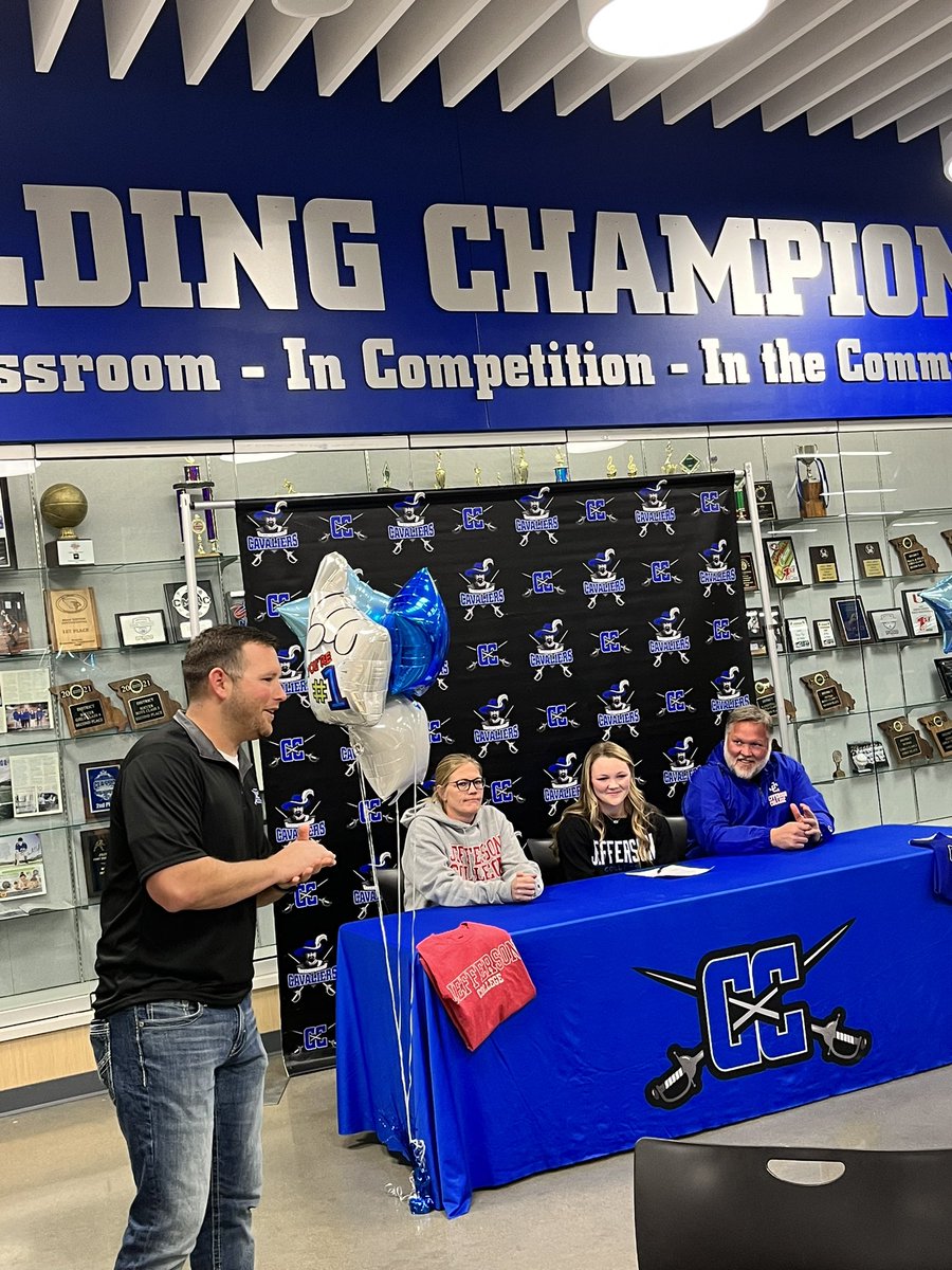 Congratulations to <a href="/cccavs_softball/">Capital City Softball</a> senior Camryn Sharp, who signed with Jefferson College today! Coach Brett Skinner said Sharp holds many records for #CCHS and he will definitely miss adding Camryn's name to future line ups. Best of luck, Camryn! 
#GoCavsGo <a href="/Jeffco_softball/">JeffCo Softball</a>