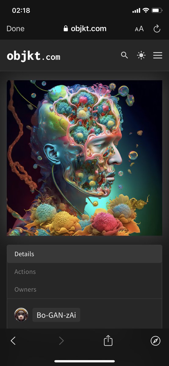 Incredible piece by <a href="/bodhizai/">Bodhizai</a> 
Realllllyyy love it❤️🤘🏽

#tezosart #tezos #CleanNFT 

objkt.com/asset/KT1NHydv…